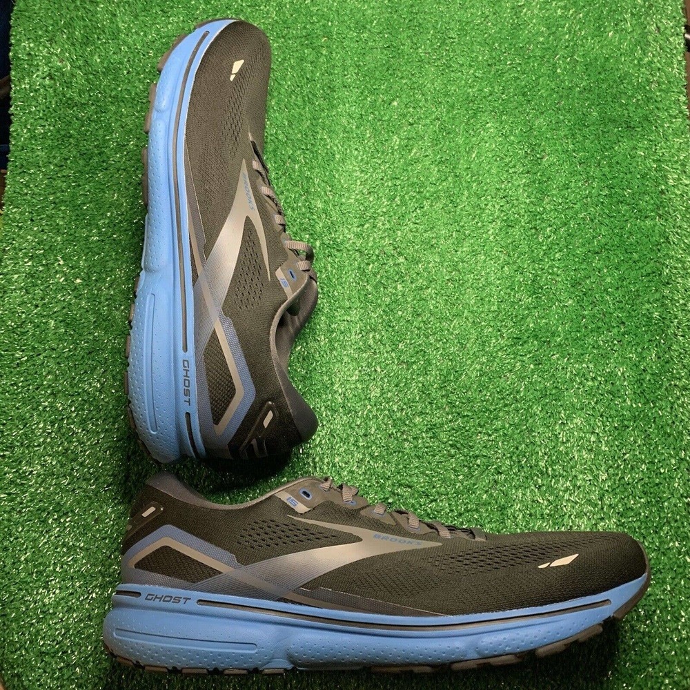 Brooks Ghost 15 Men’s Size 15 Running Shoes Black/Pearl/Blue 1103931D056